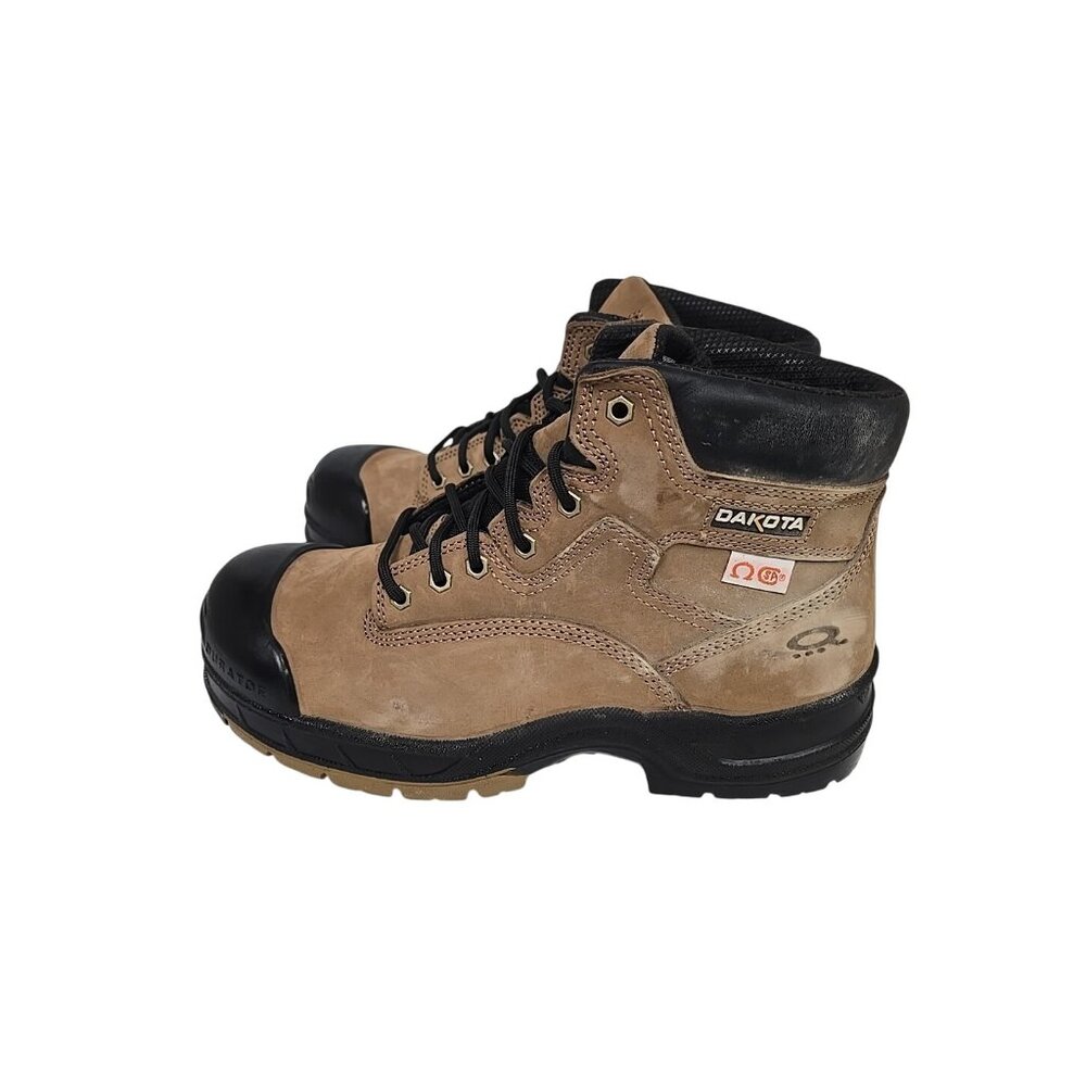 Dakota Men's 6” 6006 Quad Comfort Steel Toe Fresh Tech Work Boots Tan Size 11M - Picture 5 of 8